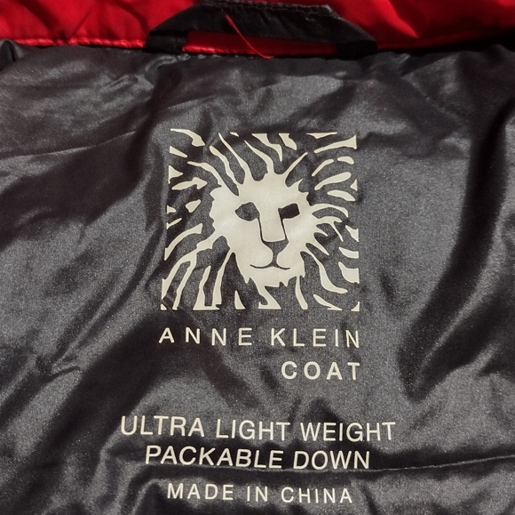 Anne Klein Red Quilted Puffer Coat l Down And Waterfowl Stuffed l - Picture 2 of 9